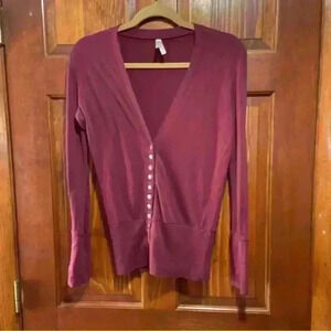 Color Story Women’s Cardigan Burgundy Size Medium